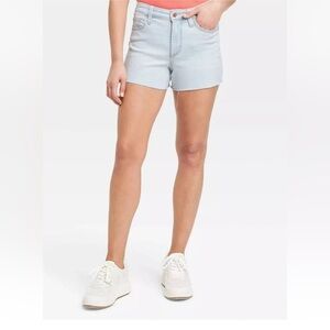 Universal Thread 3” Light Vintage Wash Denim Cutoff Shorts Hi Rise Stretch Sz 26